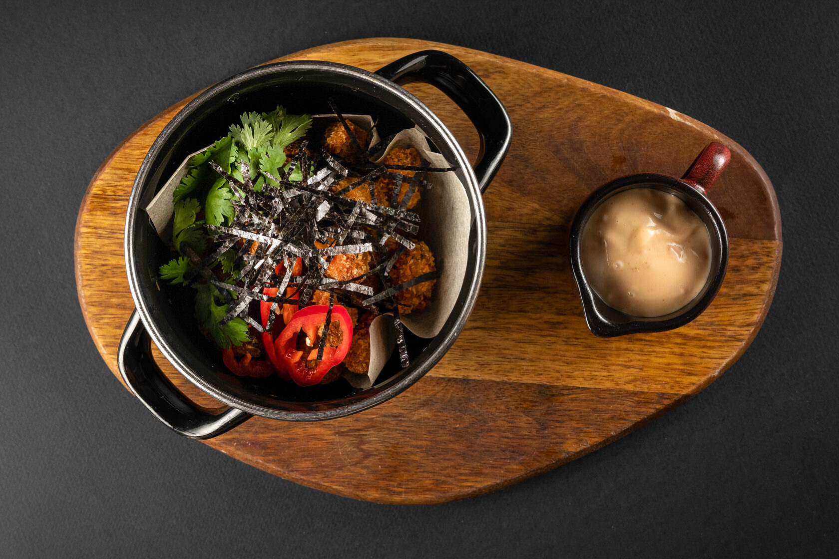 Хрустящие мидии со сливочным чили